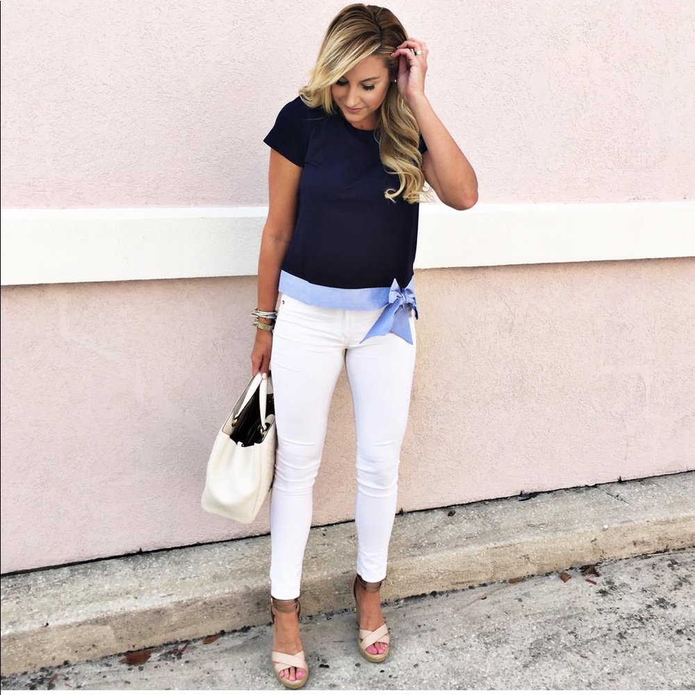 J crew side tie top